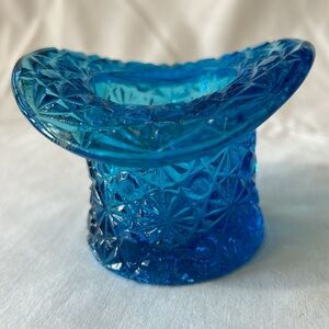 Daisy and Buttons Glass Toothpick Holder Top Hat